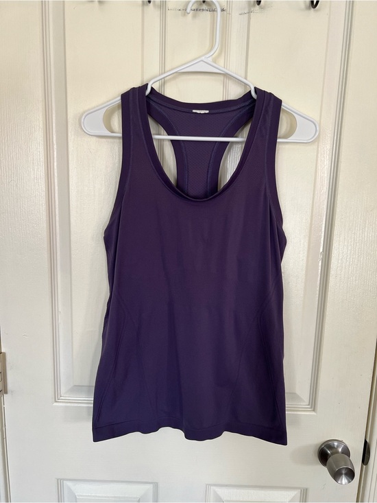 Athleta Tops - Athleta Eggplant Purple Seamless Mesh Racerback Tank